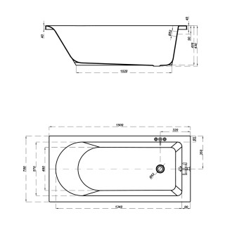Cersanit Vana Flavia 150x70 S301-105