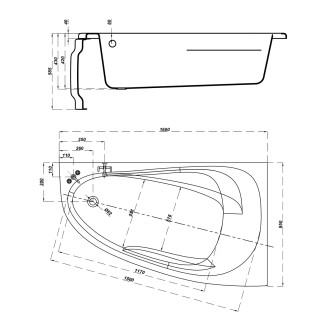 Cersanit Vana Joanna P 160x95 S301-169