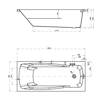 Cersanit Vana Lana 160x70 S301-162