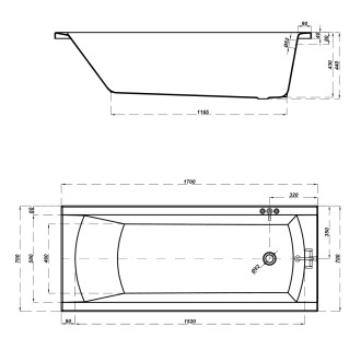 Cersanit Vana Korat 170x70 S301-122