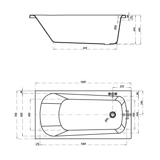 Cersanit Vana Nao 140x70 S301-247