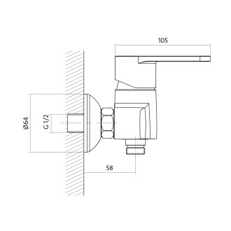 Cersanit CARI sprchová baterie chrom S951-026