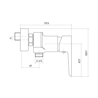 Cersanit MILLE sprchová baterie černá S951-034