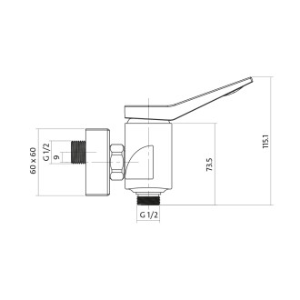Cersanit CROMO sprchová baterie chrom S951-036
