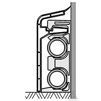Pravá koncovka krycí lišty (Bílá)