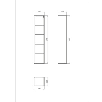 Cersanit Crea sloupek white otevřený 30/25 S924-023