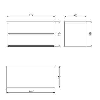 Cersanit Crea skříňka univerzální dub 100 S924-012