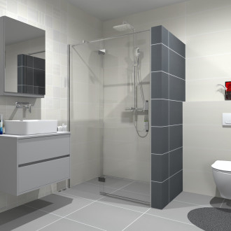 Cersanit Crea sprchové dveře 120x200 levé čiré sklo S159-003