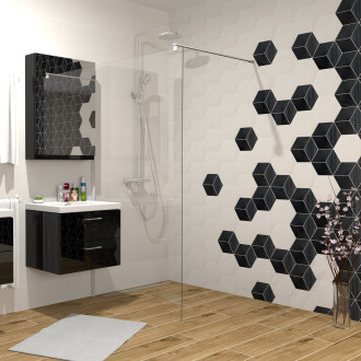 Cersanit Mille sprch. kout Walk-In chrom 100x200 čiré sklo S161-001