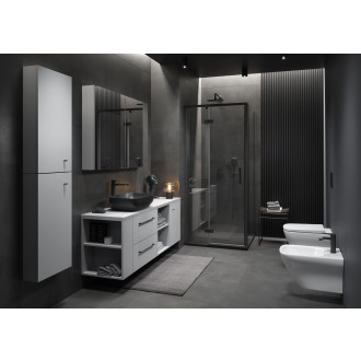 Cersanit Larga umyvadlová stojánková vysoká baterie černá S951-391