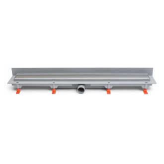Podlahový linear. žlab ke stěně 750 mm,boční D40,klasik/floor mat CH 750 K 3