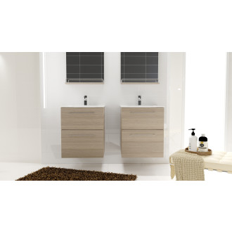STAR SZZ2 60 spodní skříňka 2-zásuvková CAFE/CAFE včetně umyvadla CROP 60