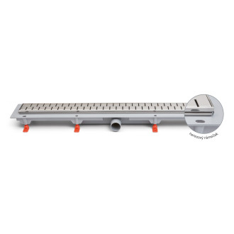 Podlahový linear. žlab 950 mm,boční D40,klasik/floor mat s nerez. rámečkem CH 950 KN 1