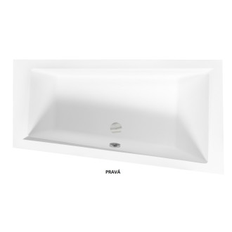 BESCO vana INTIMA 150 (1500x850 mm), pravé provedení, bez nožiček VANINTI15P