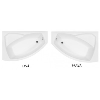 BESCO vana RIMA 150 (1500x950 mm), levé provedení, bez nožiček VANRIM150L