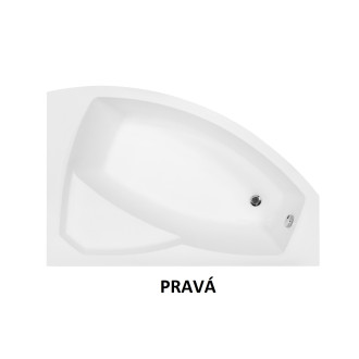 BESCO vana RIMA 130 (1300x850 mm), pravé provedení, bez nožiček VANRIM130P
