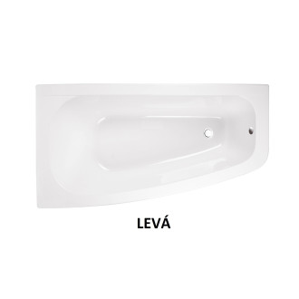 BESCO vana LUNA 150 (1500x800 mm), levé provedení, bez nožiček VANLUN150L