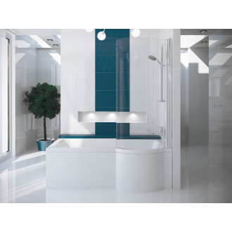 BESCO  vana INSPIRO 150 1500x700 mm, včetně vanové zástěny, levé, bez noh VANINSPIR150L