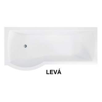 BESCO  vana INSPIRO 150 1500x700 mm, včetně vanové zástěny, levé, bez noh VANINSPIR150L