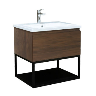 Koupelnová skříňka s umyvadlem SAT B-Way 59x30x45 cm ořech mat BWAY60NUTU