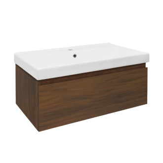 Koupelnová skříňka s umyvadlem SAT B-Way 80x30x45 cm ořech mat BWAY80NUTU1