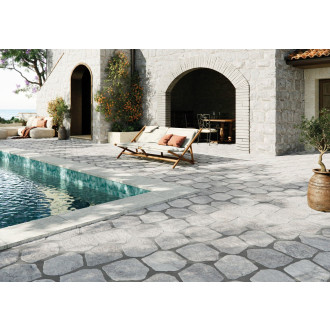 Dlažba Realonda Cuzco grey 28,5x33 cm reliéfní CUZCOGR