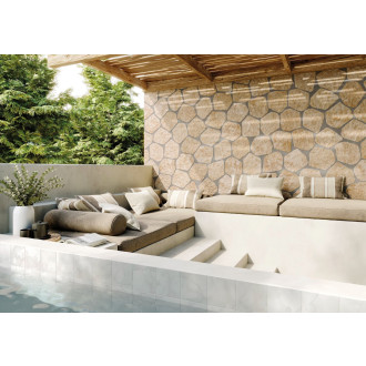 Dlažba Realonda Cuzco beige 28,5x33 cm reliéfní CUZCOBE
