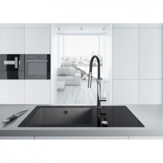 DEANTE GERBERA BGB_B720 Dřezová baterie s vytahovací sprškou, chrom-černá