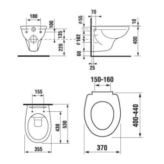 Wc závěsné Jika Dino zadní odpad SIKOSJDI21377
