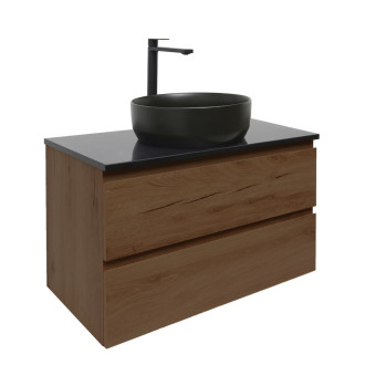 Koupelnová skříňka s umyvadlem SAT B-Way 79x30x45 cm ořech mat BWAY80NUTZUB