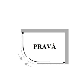 Asymetrická sprchová vanička GRANDAS - VÝPRODEJ