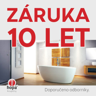 BESCO vana volně stojící VIYA 1600x700 mm, černá / bílá barva, litý mramor VANAND16BW