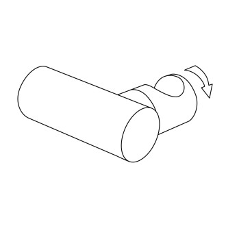 Deante ROUND kulatý mosazný nástěnný držák pro ruční sprchu, bílá ANR_A21U