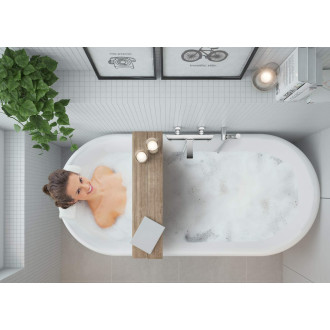 Deante ROUND kulatý mosazný nástěnný držák pro ruční sprchu, chrom ANR_021U