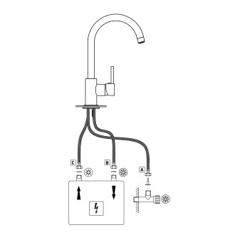 Deante  Dřezová baterie nízkotlaká, pro připojení ohřívače, chrom BEZ_062H