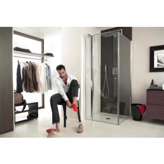 Deante CUBIC Sprchová stěna walk-in 80, černá KTI_044P