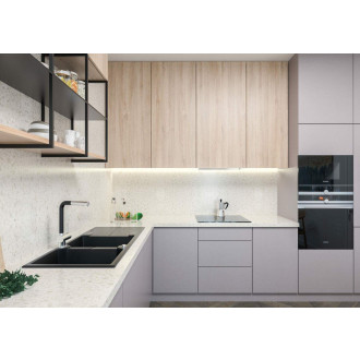 DEANTE ANDANTE ZQN_N213 Dvojdřez s odkapem 1160x500x224, granit černá