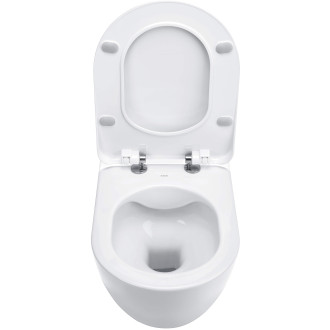 Deante PEONIA ZERO CDED6ZPW Závěsné rimless WC včetně sedátka, bílá