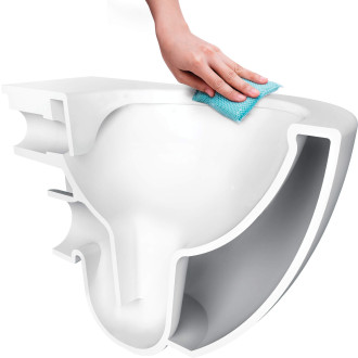 Deante PEONIA ZERO CDED6ZPW Závěsné rimless WC včetně sedátka, bílá