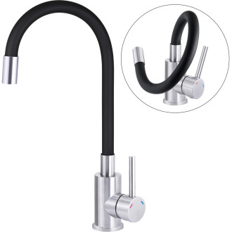 Deante CORIO Set granitový dřez, grafit + dřezová baterie, černá ZRCP2113