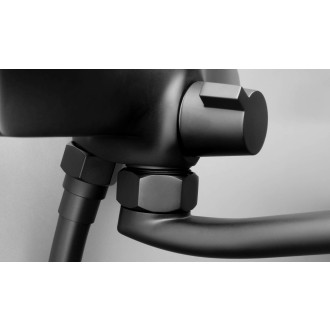 Deante BORO NERO nástěnná umyvadlová baterie s dl.ramínkem a přip.na hadici BMO_N56M