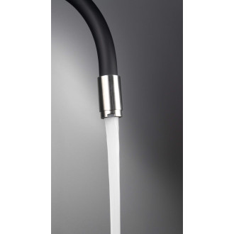 Deante LUNO dřezová baterie s flexibilním ramínkem, ocel-černá BOC_B720