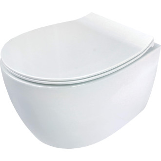 Deante SILIA CDLD6ZPW Závěsné WC rimless včetně sedátka, bílá