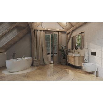Deante SILIA CDLD6ZPW Závěsné WC rimless včetně sedátka, bílá