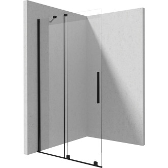 Deante JASMIN Posuvná sprchová stěna walk-in 90x195cm, černá KTJ_N39R