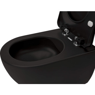 Deante PEONIA CDEDNZPW Závěsné WC rimless včetně sedátka, černá