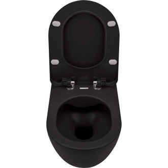 Deante PEONIA CDEDNZPW Závěsné WC rimless včetně sedátka, černá