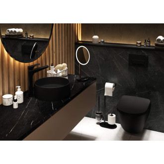 Deante PEONIA CDEDNZPW Závěsné WC rimless včetně sedátka, černá