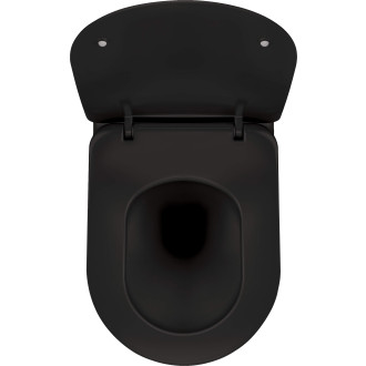 Deante PEONIA CDEDNZPW Závěsné WC rimless včetně sedátka, černá
