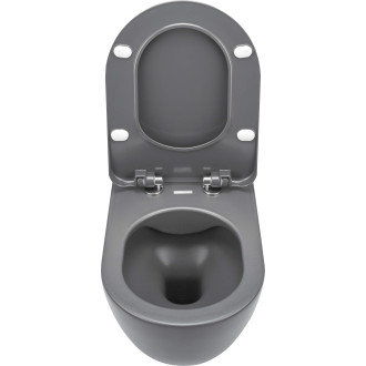 Deante PEONIA CDEDDZPW Závěsné WC rimless včetně sedátka, antracit